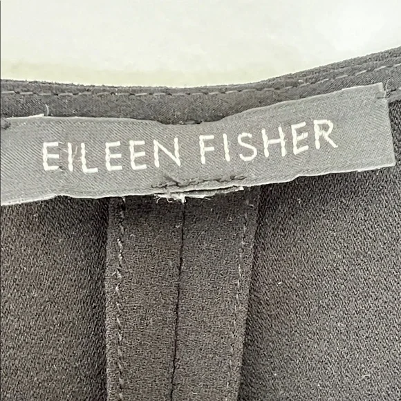 Eileen Fisher 100% Silk Black Asymmetrical Scoop-Neck Sleeveless Top Size XL - Picture 3 of 11